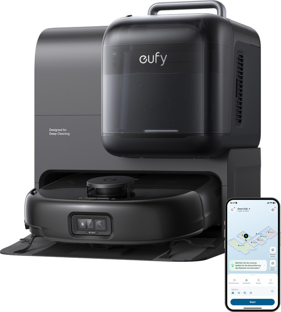 eufy Omni E28 Saugroboter mit Wischfunktion und Kamera in Anthrazit - Bild 2