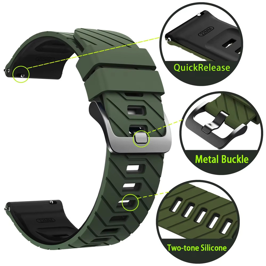 Uhrenarmband Silikon, 22 mm, Unisex - Bild 5