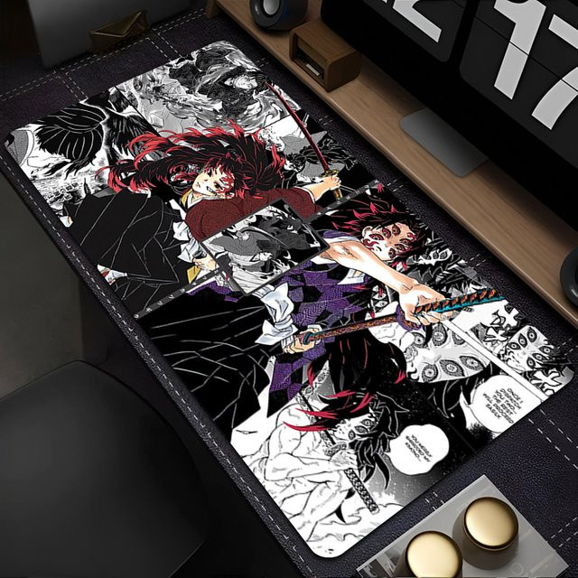 Potdemiel Mauspad Japan Anime Design Kokushibo Tsugikuni Michikatsu Yoriichi Multicolour - Bild 1