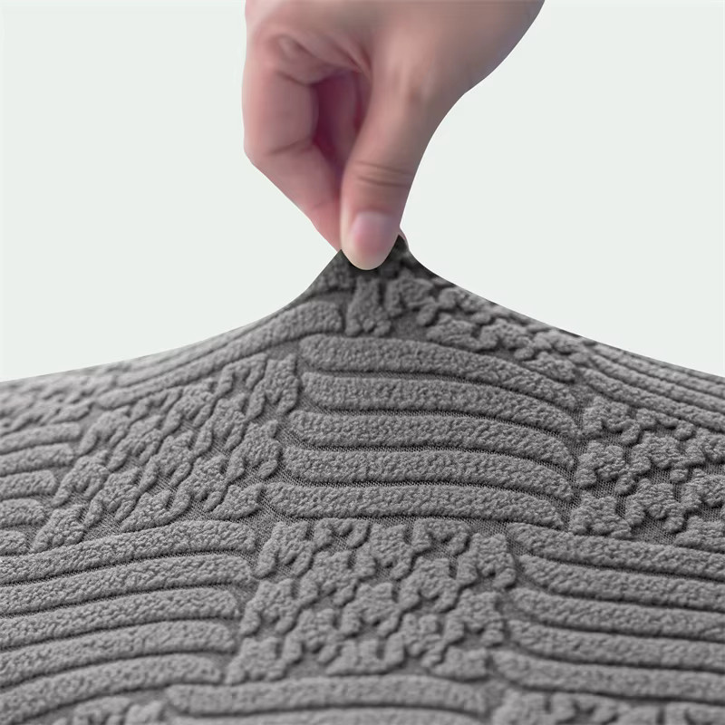 Yupartex Jacquard-Stuhlbezug für Esszimmerstühle, elastisch, Grau - Bild 4