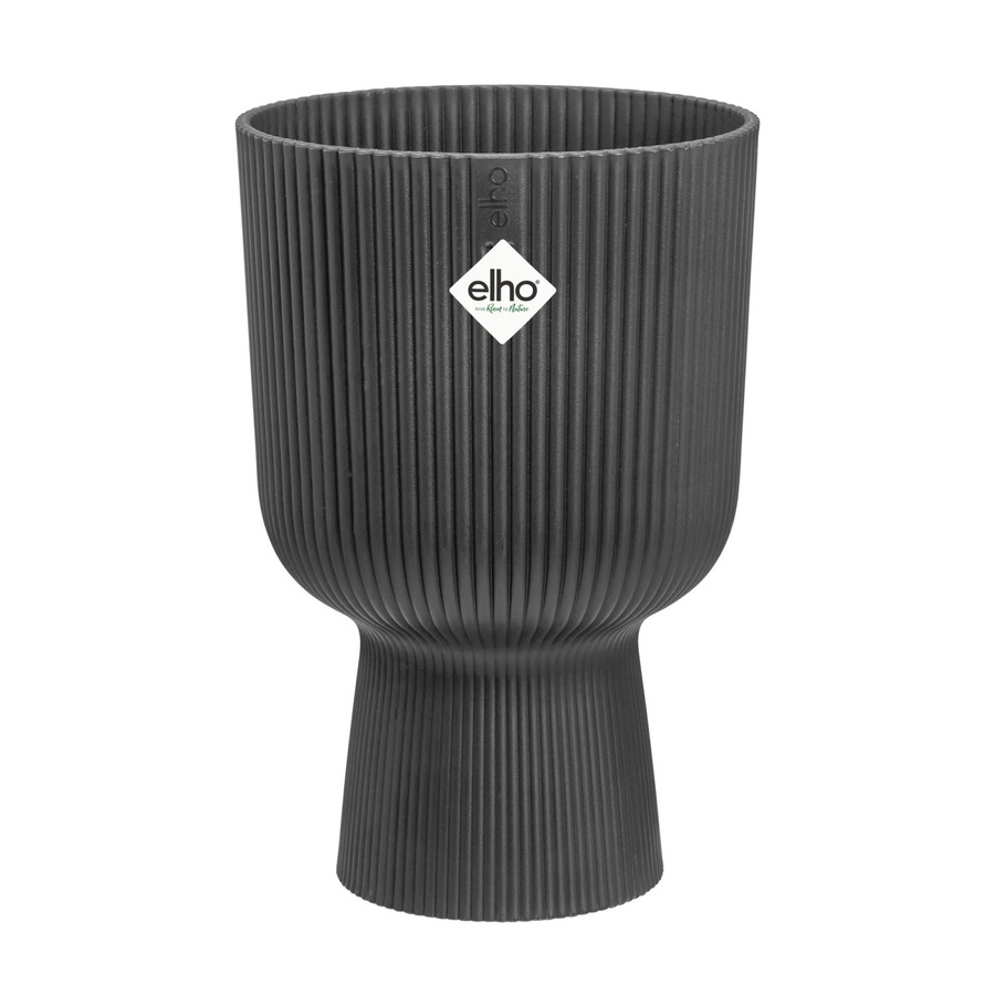 Elho Blumentopf Vibes Fold Coupe mit Rippenmuster in Anthrazit Durchmesser: 30 cm - Bild 2