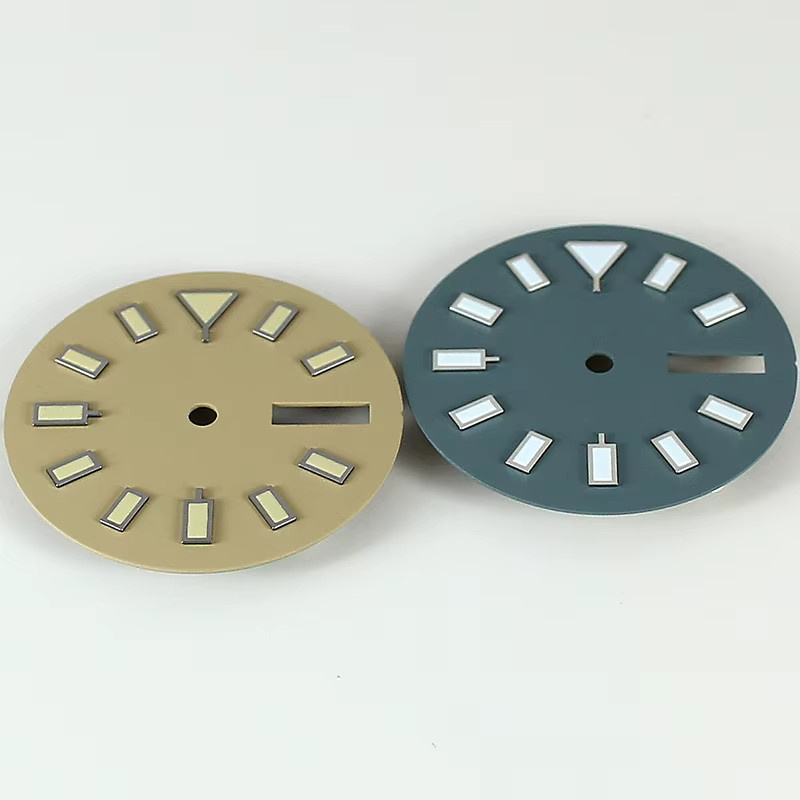Uhrenzubehör Zifferblatt NH36, Tag Datum, C3 Leucht, 28,5 mm - Bild 1