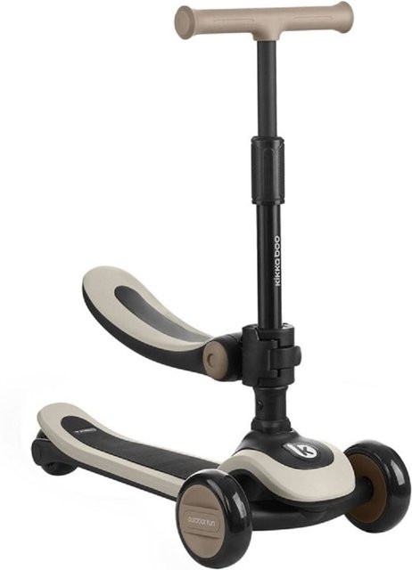 Kikkaboo Kinderroller Treo 2 in 1 Laufrad und Roller, faltbar und höhenverstellbar, beige - Bild 1