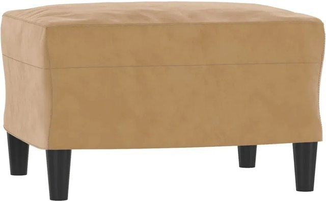 vidaXL Fußhocker aus Samt in Braun, B/T/H: 60 x 50 x 41 cm - Bild 1