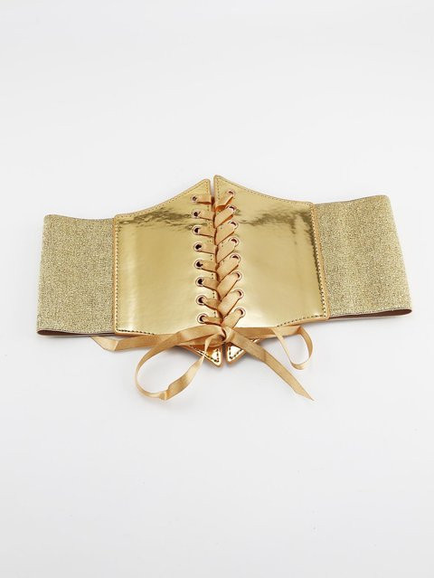 YULIN Taillengürtel Damen, PU Leder, Gold Silber, Elastisch - Bild 1