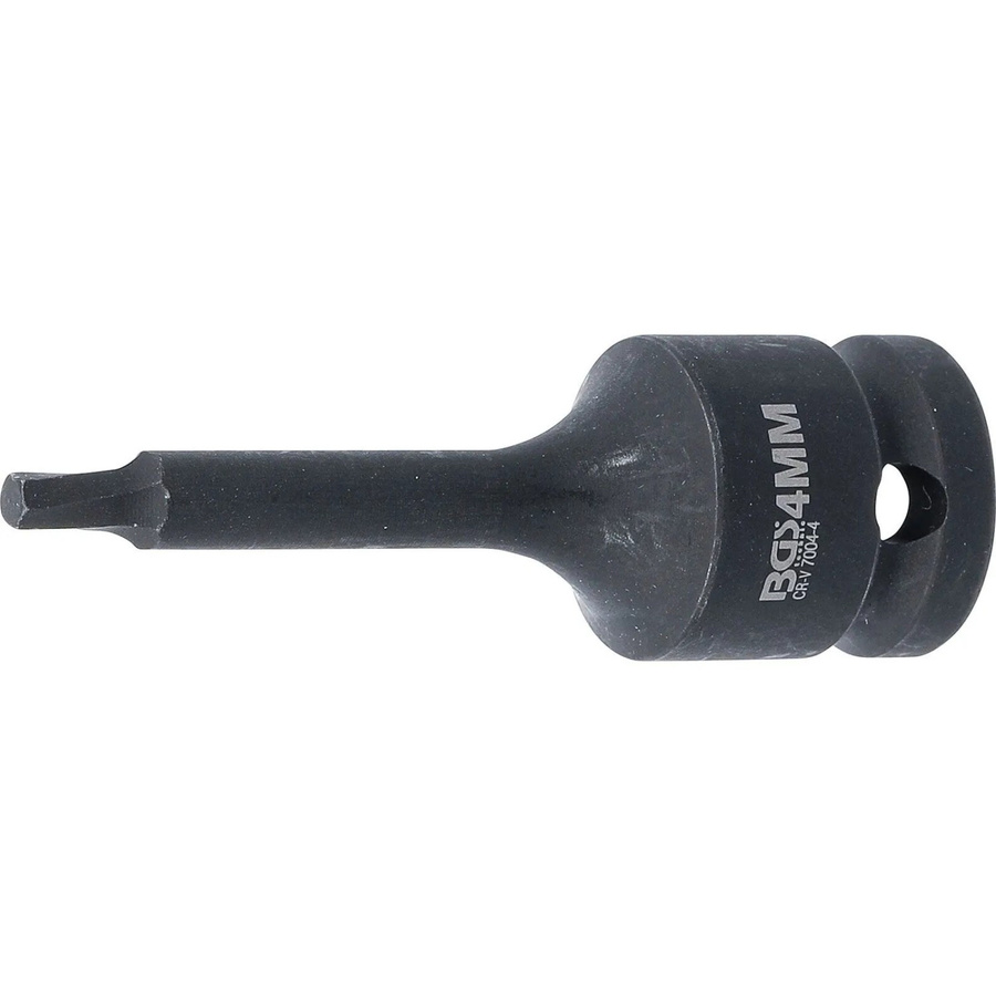 BGS Schraubenausdreher 7004-4 mit 1/2 Zoll Innenvierkant 12,5 mm für defekte Innensechskant 4 mm aus Chrom-Vanadium - Bild 2