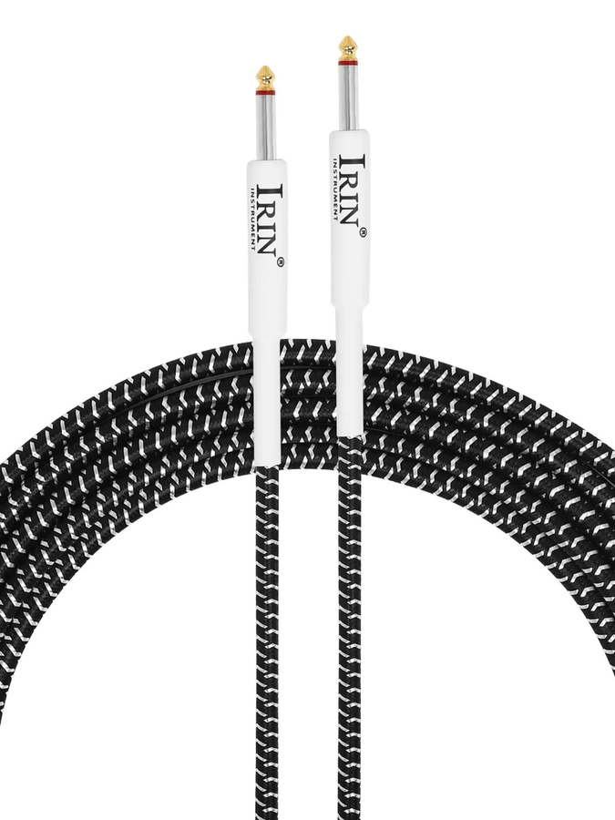 IRIN E-Gitarren-Audiokabel mit 6,35 mm Stecker auf Stecker und Denoise-Funktion, Länge: 3 m, Farben: Rot und Schwarz - Bild 6