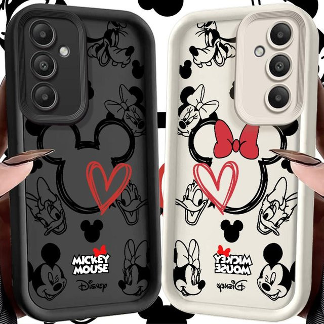 Disney Mickey Minnie Heart Soft Cover Handyhülle für Samsung Galaxy S26 Ultra S25 S24 S23 S22 S21 S20 FE und weitere Modelle - Bild 1