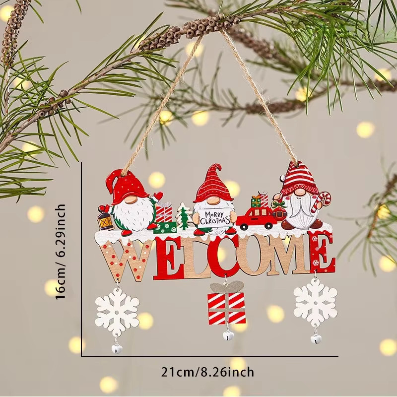 Waldmann Weihnachtsdekoration aus Holz mit Schneemann und Glocke als Türanhänger in Multicolor - Bild 2