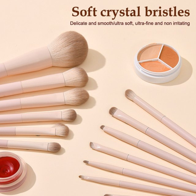 DIKALU Make-up-Pinsel-Set mit Foundation-, Rouge-, Lidschatten-Pinsel und Schwamm - Bild 1