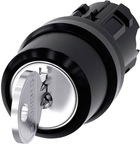 Siemens Schlüsselschalter 3SU1000-4CL11-0AA0 in Schwarz aus Kunststoff mit IP66, IP67 und IP69/IP69K Schutzart - Bild 1