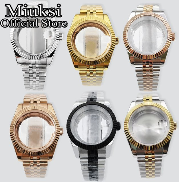 Miuksi Uhrengehäuse Edelstahl, silber, Saphir, Unisex - Bild 1