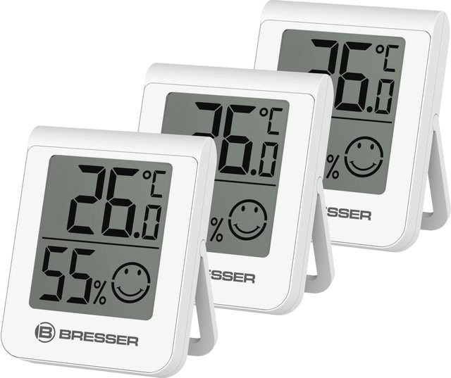 BRESSER HumiTemp Thermo- und Hygrometer 3er-Set in Weiß - Bild 1