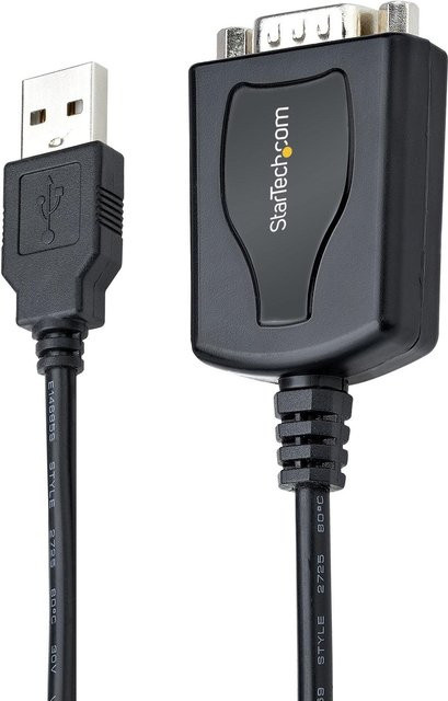 StarTech.com USB auf RS232 Adapter mit COM Speicherung, DB9 Stecker, Schwarz, Kabellänge: 1 m - Bild 1