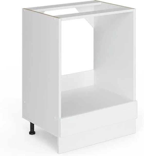 Vicco R-Line Herdbauschrank in Weiß Hochglanz und Anthrazit, Breite: 60 cm, Höhe: 81,6 cm, Tiefe: 60 cm - Bild 1