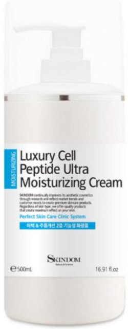 SKINDOM Zell-Peptid Ultra Feuchtigkeitscreme, 500 ml, mit Peptide und Hyaluronsäure - Bild 1