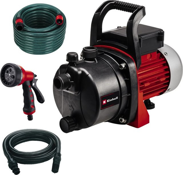 Einhell Gartenpumpen-Set GC-GP 6538 Set/I in Rot mit Netzbetrieb - Bild 1