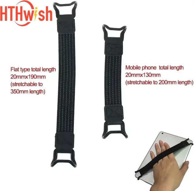 Handy Halter mit Handgelenk Band in Schwarz für sicheres Einhandbedienen und Anti-Drop Schutz - Bild 1