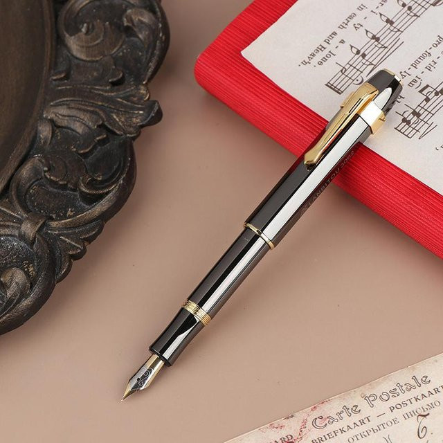 Found Comfort Antik Messing Taschen-Rollerballstift in Grau und Schwarz - Bild 1