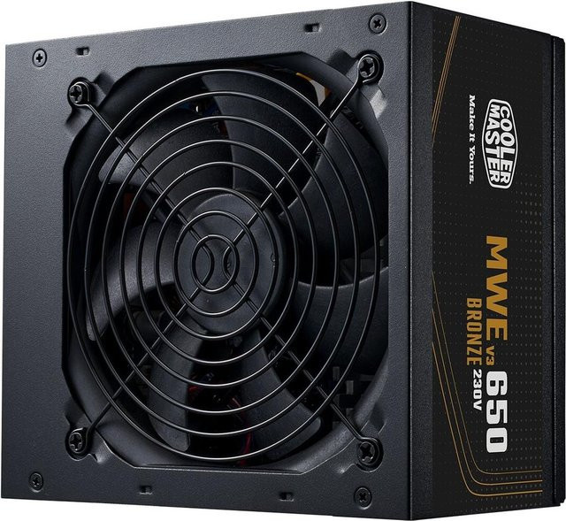 Cooler Master MWE Bronze V3 650 Netzteil in Schwarz mit 650 Watt und 80 PLUS Bronze Zertifizierung - Bild 1