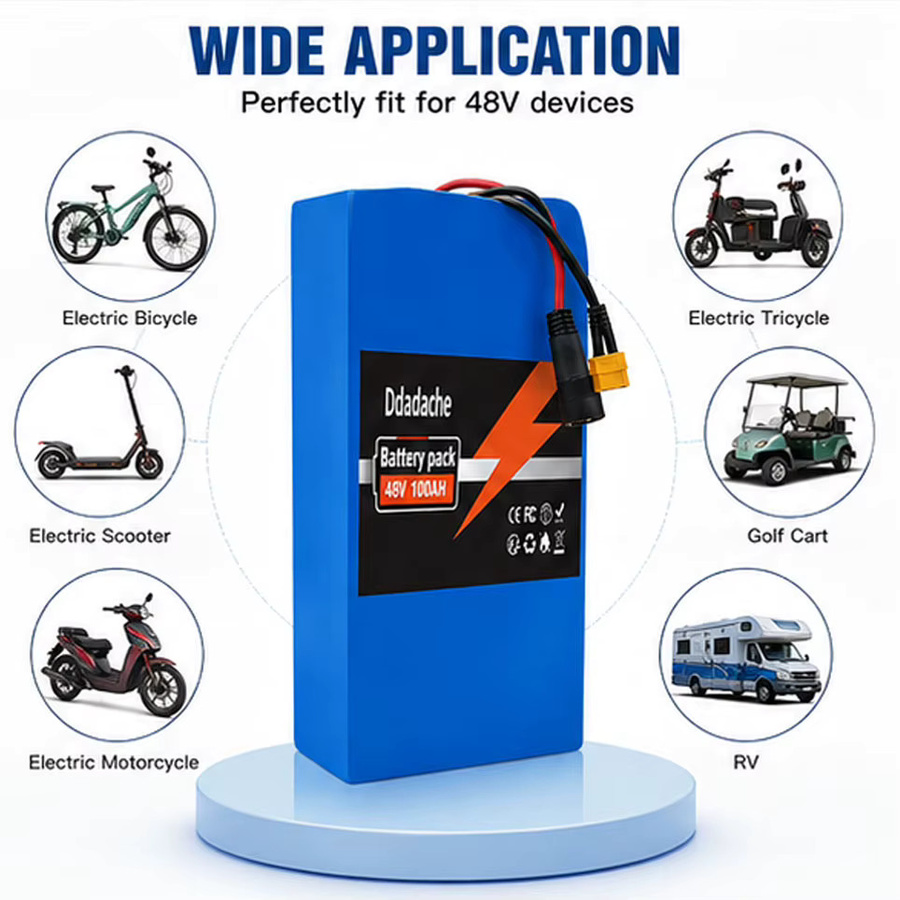 Ddadache Lithium-Akku 48V 100Ah für Citycoco Motorroller, Blau, mit integriertem 50A BMS - Bild 3