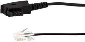 E+P Elektrik DSL-Anschlusskabel mit TAE-F und RJ45 Stecker, Schwarz, Länge: 3 m - Bild 1