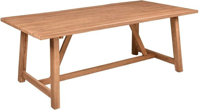 DELUKE Gartentisch PASCAL aus Akazie in Teakbraun, rustikaler Outdoor-Terrassentisch, B/T/H: 200 x 100 x 75 cm - Bild 1