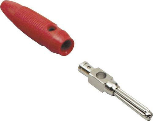 TRU COMPONENTS Büschelstecker gerade mit 4mm Stift Durchmesser in Rot, 100 Stück - Bild 1
