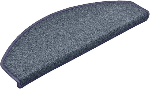 vidaXL Treppenmatten Set 15 Stück, rutschfest und schalldämpfend, Dunkelgrau und Blau, B/T/H: 65 x 24 x 4 cm - Bild 1