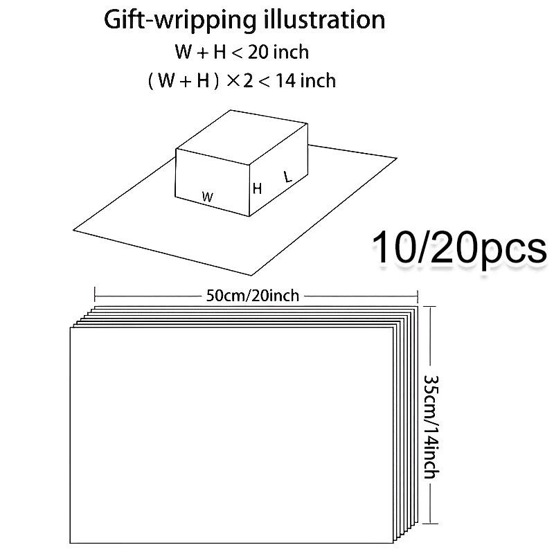 Halbtransparentes Seidenpapier mit Holly-Blattdruck in Weiß, B/B: 50 x 35 cm - Bild 2