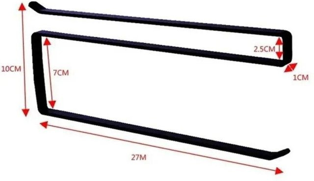 LChome Papierrollenhalter und Aufbewahrungsregal aus Metall für Küchenpapier und Frischhaltefolie, schwarz - Bild 1