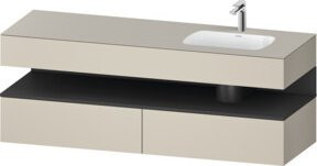 Duravit Einbauwaschtisch-Möbel-Set Qatego in Grau, B/T/H: 160 x 50 x 60 cm - Bild 1