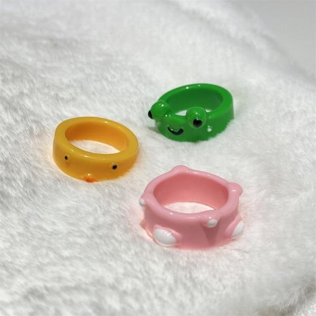 Wucifang Jewelry Ring, Harz, green, Frauen und Mädchen - Bild 1