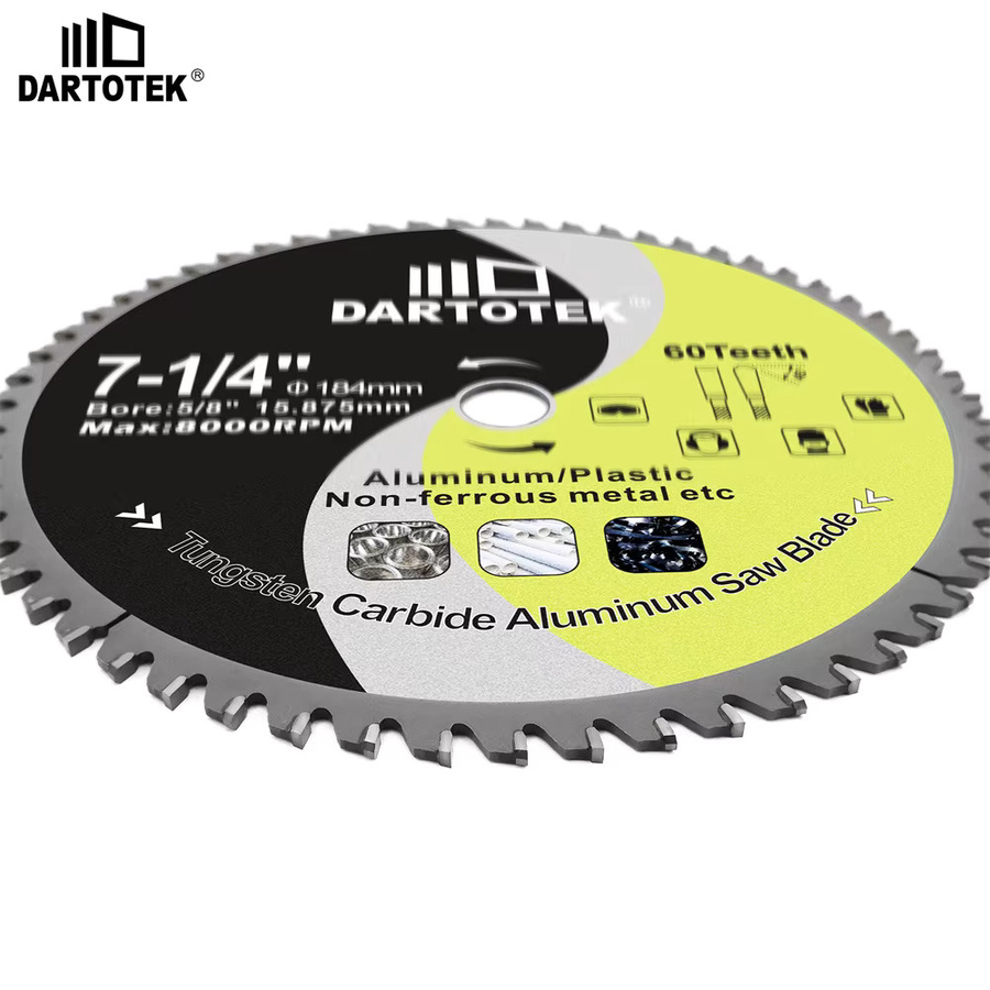 DARTOTEK Hartmetall-Sägeblatt in Silber für Metall und Holz mit Durchmesser: 165 mm - Bild 1