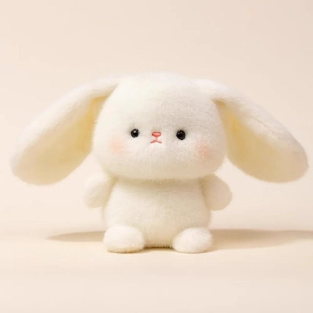 Plüsch Elefant, Stofftier, 16cm, Weiß - Bild 1