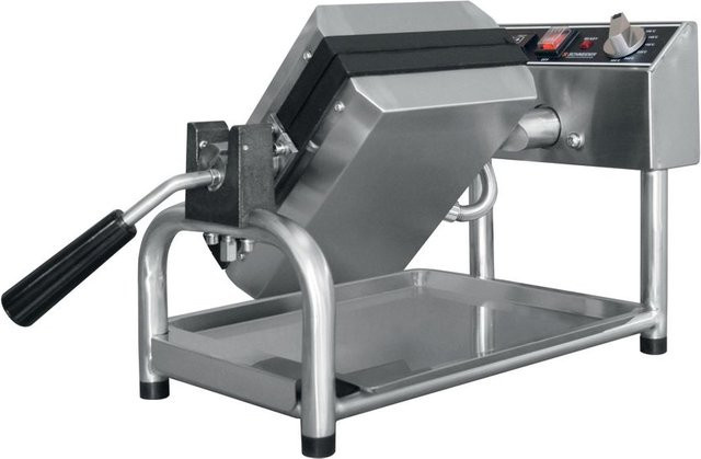 Schneider Waffeleisen Quadro aus Edelstahl in Silber mit Timer für belgische Brüsseler Waffeln, Höhe: 30 cm - Bild 1