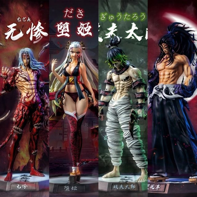 Bandai Demon Slayer Anime Figuren Set aus PVC mit Tanjiro, Nezuko, Zenitsu und Inosuke - Bild 1