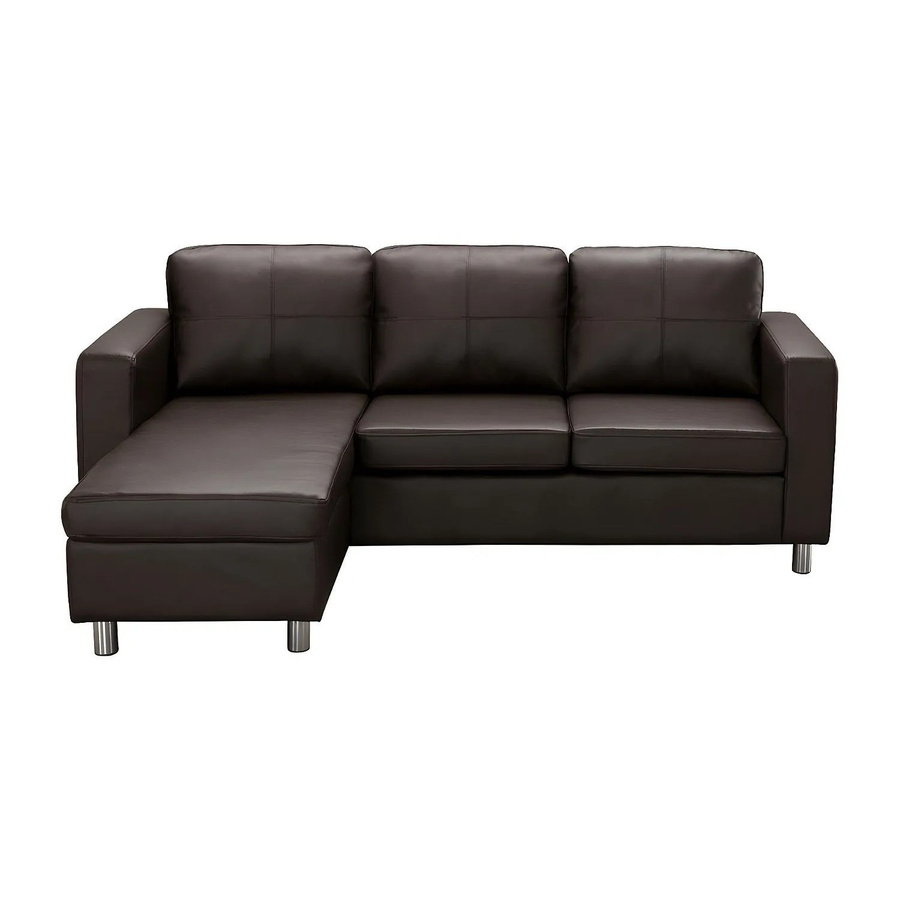 Vente-unique Sofa Ackley in Schokobraun mit modernem Design und Kunstleder-Bezug - Bild 2