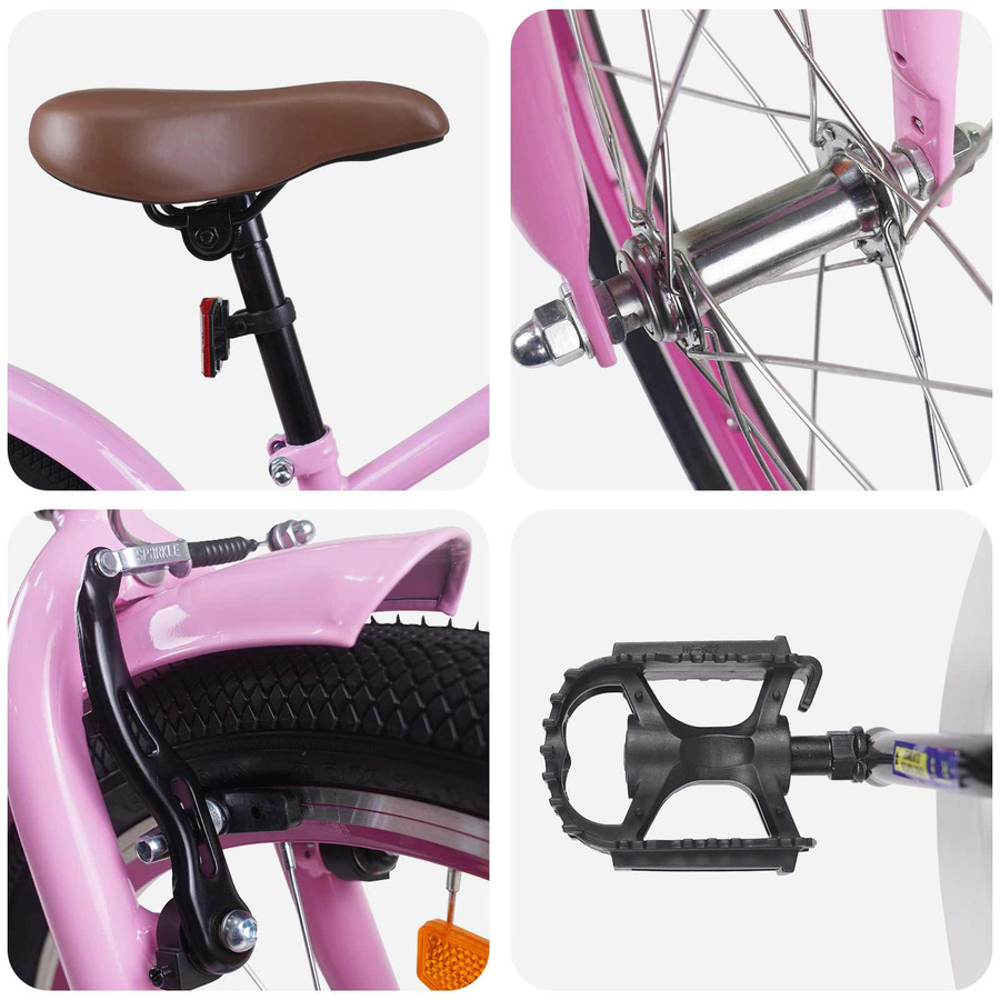 vidaXL Kinderfahrrad 20 Zoll Hellrosa für 6-11 Jahre Alt - Bild 2