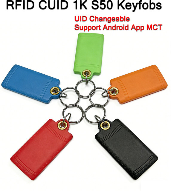 HACHANLUN NFC Schlüsselanhänger CUID MF S50 1K IC-Tags 13,56MHz beschreibbar in Multicolor - Bild 1