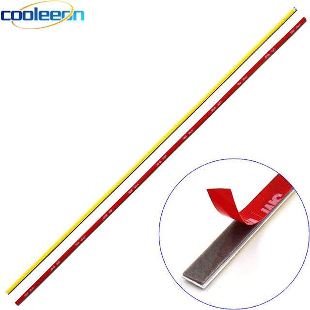 10 Stück cooleeon COB LED-Lichtleisten Set mit Selbstklebeband, 12 V DC, Breite: 0,6 cm, verschiedene Längen von 20 cm bis 60 cm, ideal für Autolampen und DIY-Projekte - Bild 1