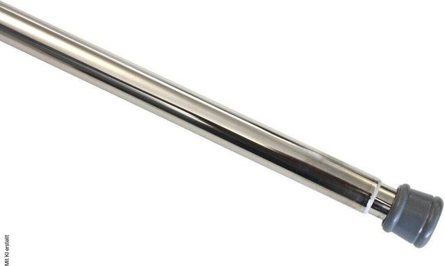 Boviva Spannstange aus Metall in Silber, ausziehbar von 80 bis 130 cm, Durchmesser: 2,3 cm - Bild 1
