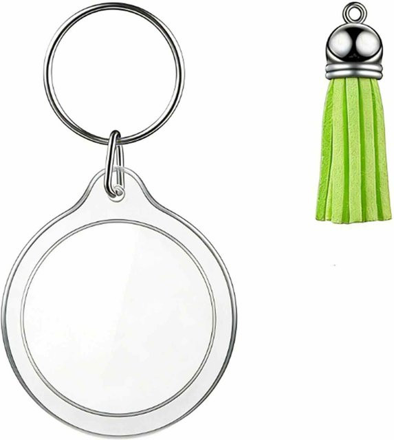TOMTOP JMS Schlüsselanhänger Acryl, Rund, Grau, 50er Set, Unisex - Bild 1