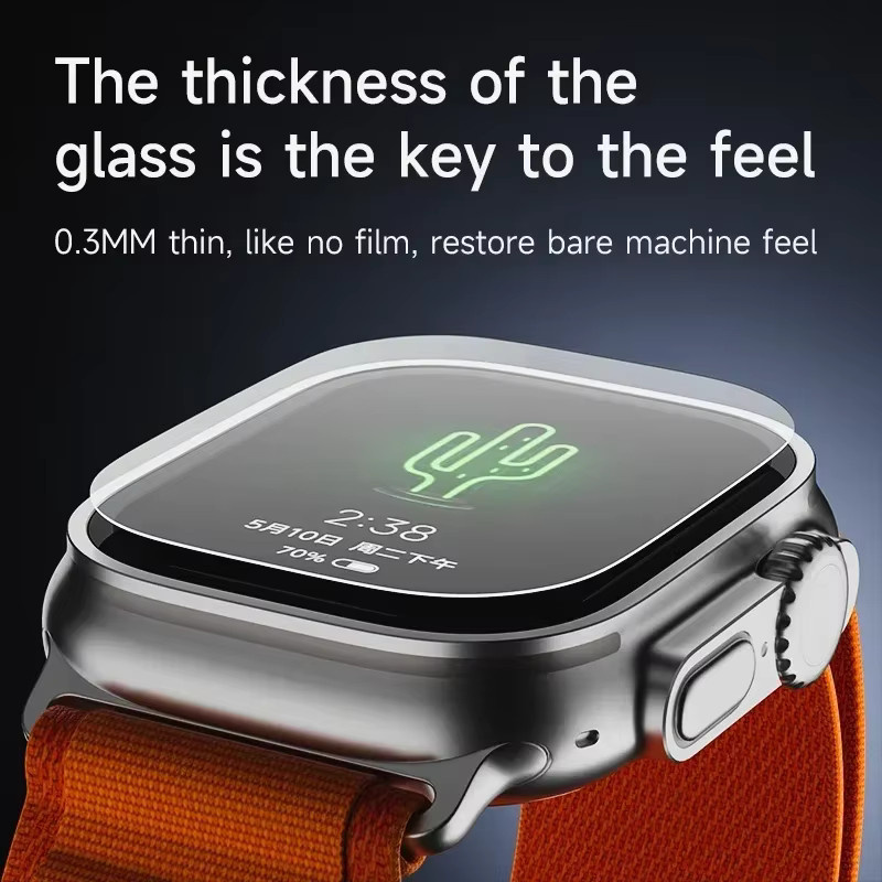 CAOWTAN Smartwatch Displayschutzfolie Glas, Apple Watch Ultra 49 mm - Bild 2