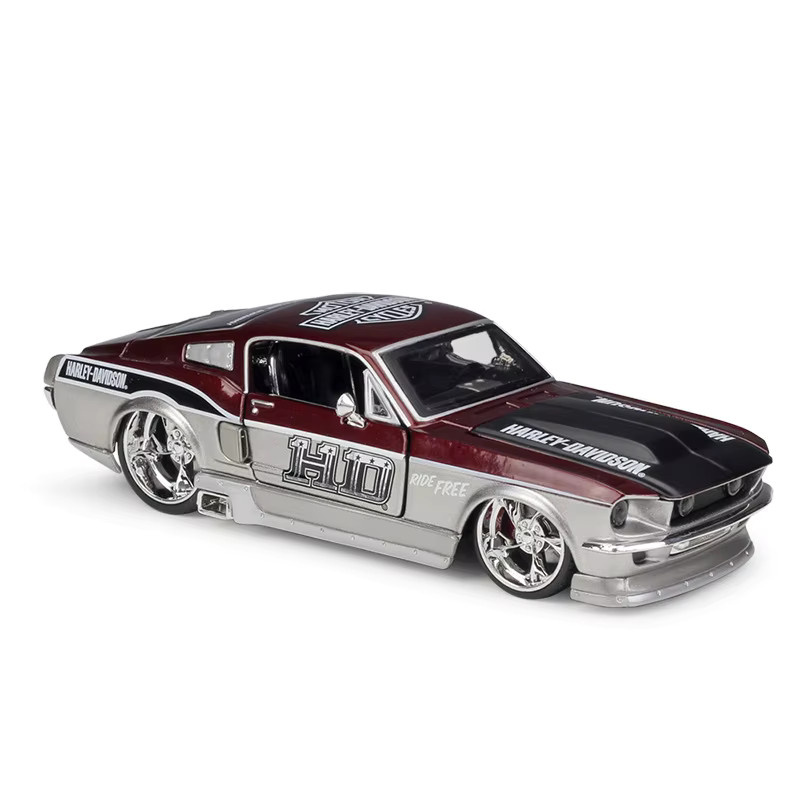 Maisto Harley Mustang GT, Sportwagen Modell, 1:24, Metall, Grau - Bild 5