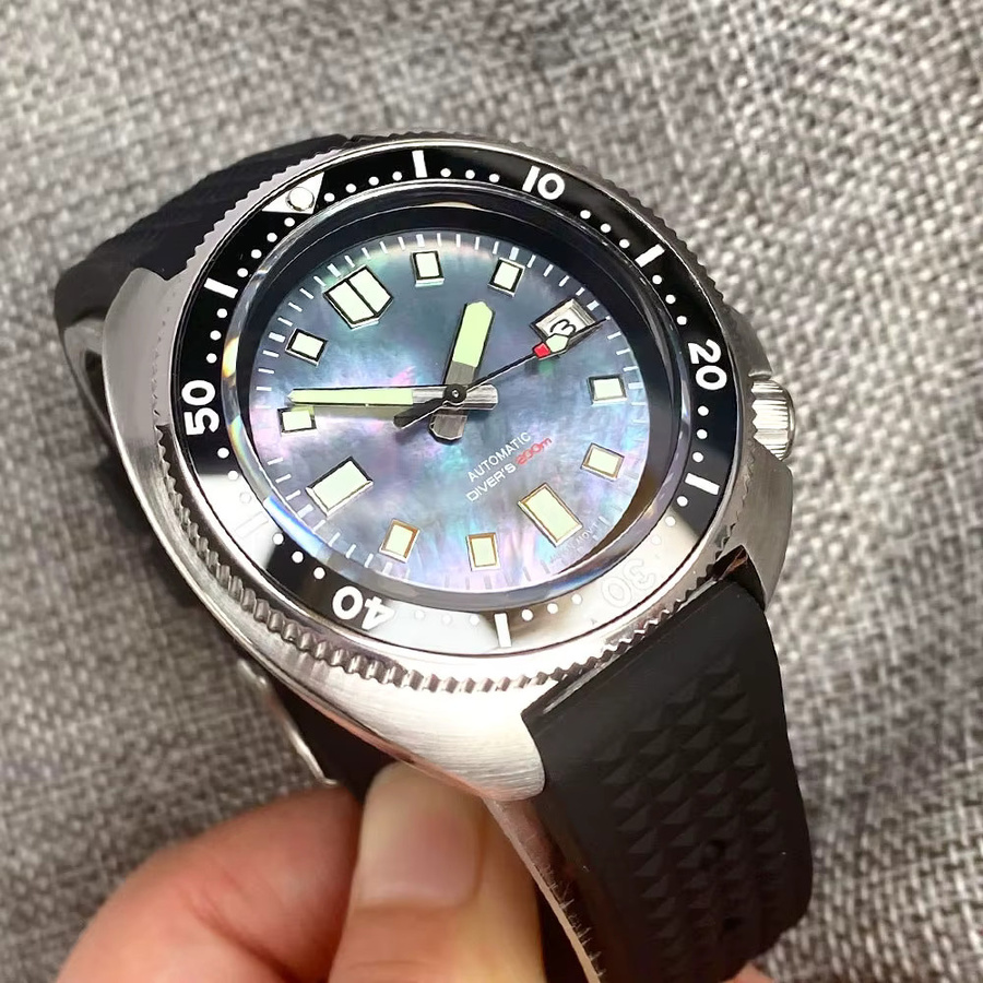 Tandorio Armbanduhr Automatik, Edelstahl, Silikonarmband, Herren - Bild 2