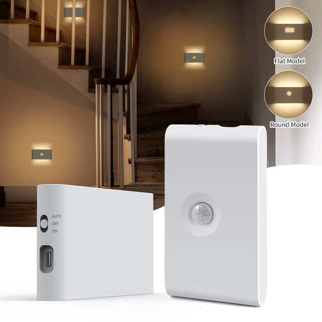 ATcomm Intelligentes LED Nachtlicht mit Bewegungssensor, wiederaufladbare drahtlose Magnet-Schranklampe für Küche, Treppe und Schränke - Bild 1