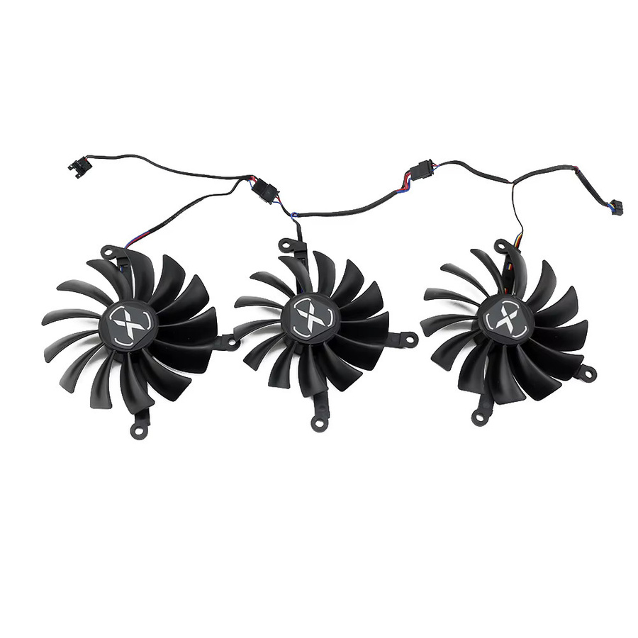 XFX Speedster Merc 319 Ersatzlüfter für AMD Radeon RX 6800 und 6800XT Grafikkarten, Schwarz, 95mm cf1015u12d und 87mm cf9015u12d - Bild 2