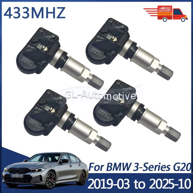 GANGLE TPMS Reifendruck-Überwachungssensor für BMW 3er G20 (2019-2025), 433 MHz, Ersatzteil 6877937 6877936 - Bild 1