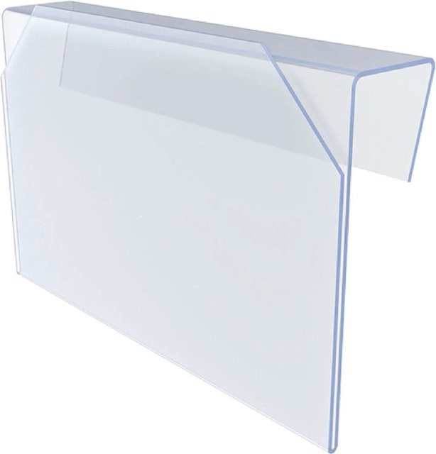 Fath Etikettenhalter mit Überhang aus Kunststoff, transparent, Breite: 11,0 cm, Höhe: 7,8 cm - Bild 1